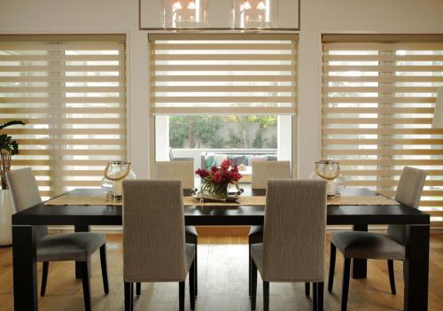 Рулонные шторы в интерьере. Рулонные шторы День-ночь