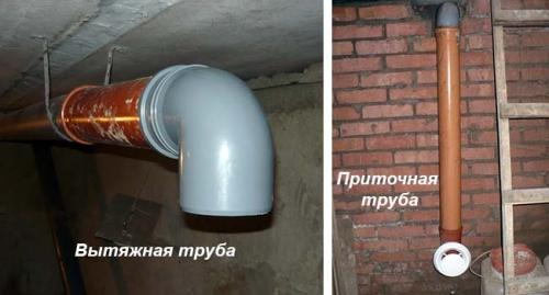 Вентиляция подвала частного дома из канализационных труб. Требования к обустройству подвала 08