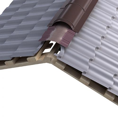 Конек для крыши из металлочерепицы. Конек для металлочерепицы: основные типы, монтаж 19 Конек для крыши из металлочерепицы. Конек для металлочерепицы: основные типы, монтаж 19