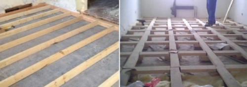 Как обеспечить равномерное распределение нагрузки при установке деревянного пола на бетонном основании. Установка лаг на бетонное основание: крепить или нет