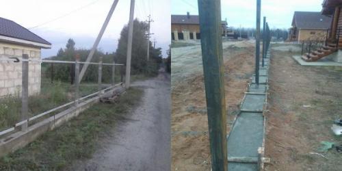 Фундамент под забор из профнастила. Фундамент для забора из профнастила