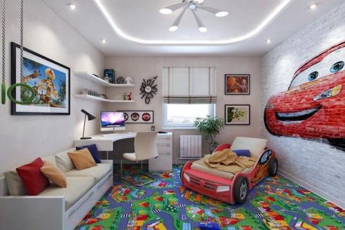 Как можно создать функциональное пространство для игр и обучения в детской для мальчика. Дизайн интерьера детской комнаты для мальчика