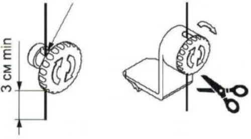 Установка рулонных штор со сверлением. Как установить рулонные шторы с леской. Установка лески для рулонных штор (рулонки).