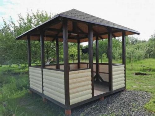 Чертежи садовых беседок для дачи из дерева и других материалов. Чертежи и размеры для самых красивых беседок 03