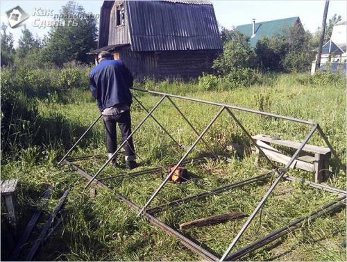 Беседка из профильной трубы своими руками. Разновидности металлических конструкций 01