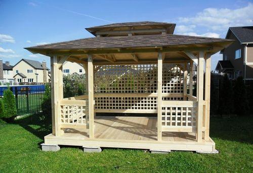 Чертеж беседки 3х4. Проекты и чертежи беседок размером 3х4