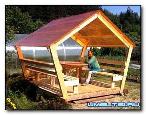 Простая беседка своими руками за один день
