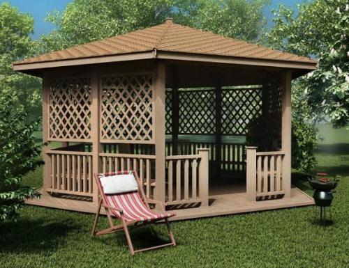Беседка 3 на 3 с односкатной крышей. Беседка 3х3