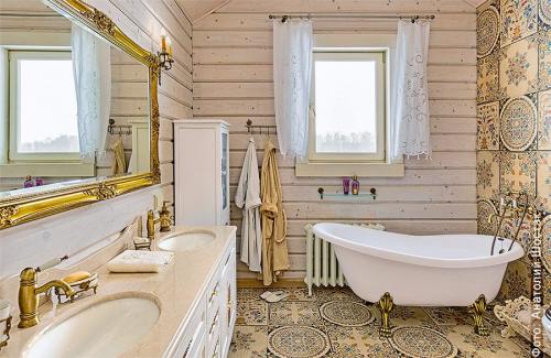 Идеи дизайна санузла в деревянном доме. Порядок обустройства санузла в деревянном здании 21