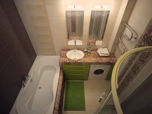 Дизайн ванной комнаты с туалетом и стиральной машиной. Ванна или душ (что лучше?)