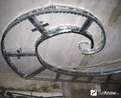 Как собрать каркас потолка. Виды каркасов для гипсокартона 02 Как собрать каркас потолка. Виды каркасов для гипсокартона 02