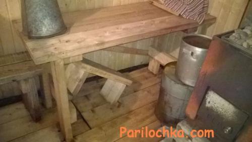 Высота полков в русской бане. Для русской парной