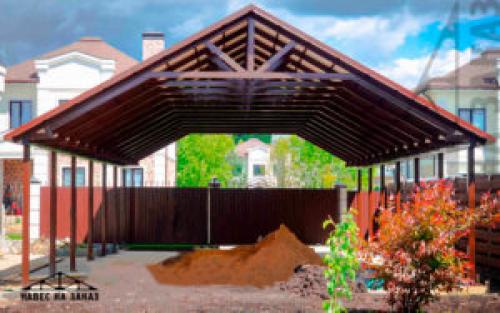 Как сделать навес устойчивым к ветру. Какой может быть угол наклона кровли